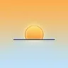 App-Symbol von Dawny: eine aufgehende Sonne über dem Horizont